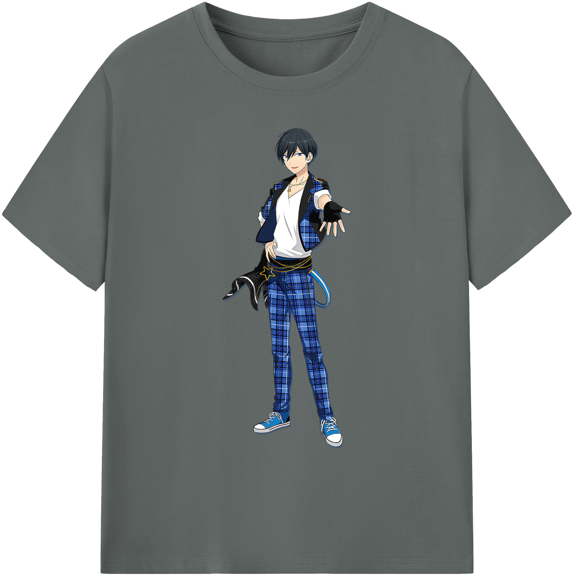 （画像用） あんさんぶるスターズ! Ensemble Stars 綿100％ メンズ半袖Tシャツ｜肌触りやわらか＆通気性
